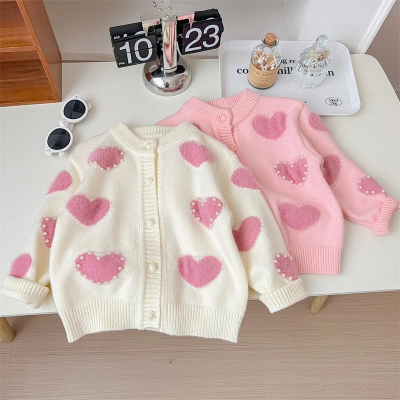 CN Zhejiang 2905 Korean Style Strickjacke Mit Schleife - Größe 3-6 Jahre, Polyester, Reguläre Länge