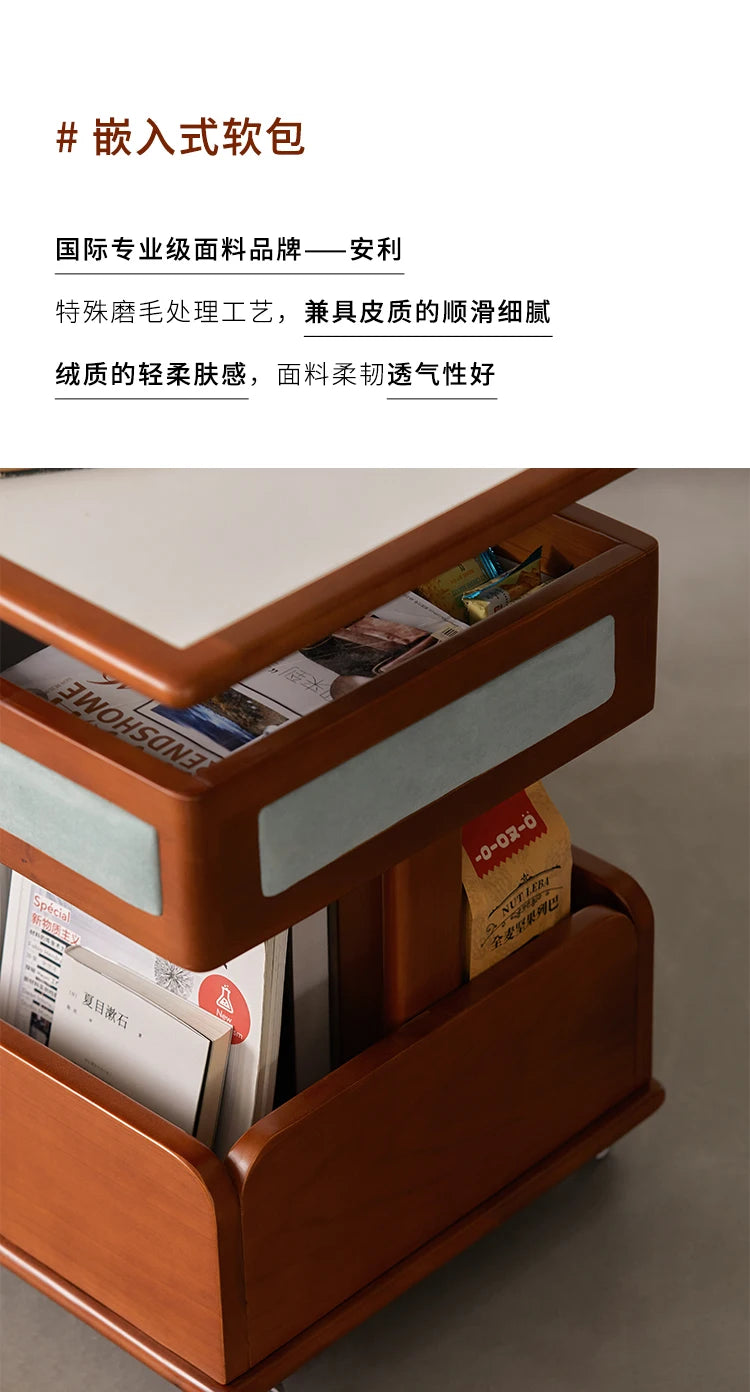 Cabinet Wood Coffee Table Lift Portable Walnut Design Living Room Side Table Folding Modern Luxury Mesa De Centro Sala Furniture