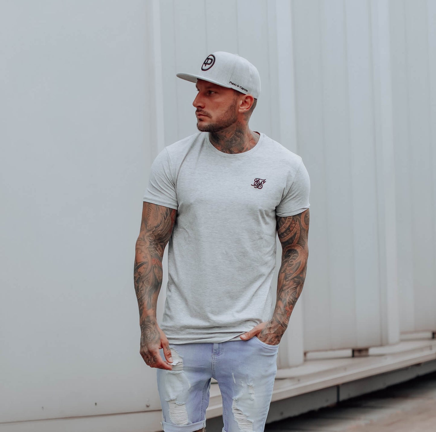 Snapback Cap - Grey & Black