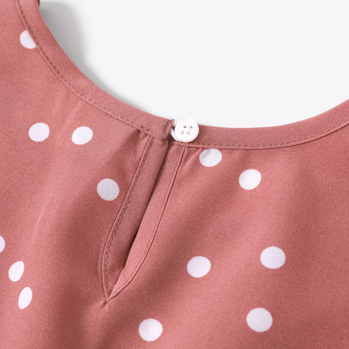 PatPat Family Matching Outfits Mother Daughter Clothes All Over Dots Pink Cross Wrap V Neck Ruffle Flutter-sleeve Dresses