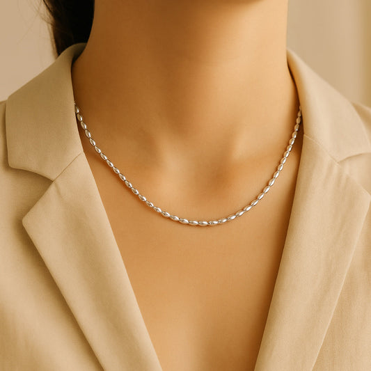 AuroraSilber Gliederkette Elegant - 55 cm Breite 2 mm 925er Silber