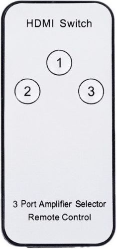 DREIKS 3X1 HDMI Umschalter Fernbedienung - 3 Eingänge 1 Ausgang 4Kx2K@30Hz Kein Netzteil Erforderlich