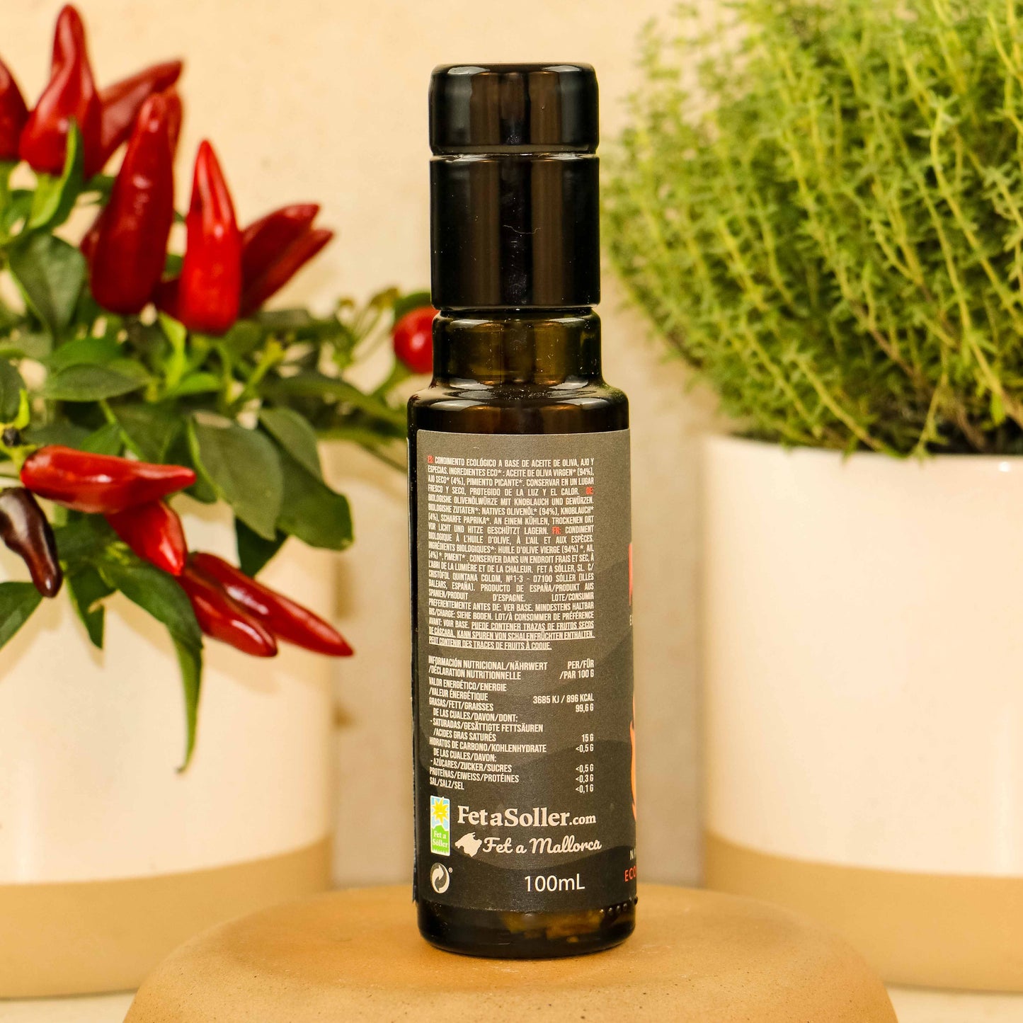 FOC Chilli-Olivenöl Nativ Feurig Mit Cirereta Paprika - Kapazität 250 Milliliter, Größe 0,25 Liter, Schärfe Hoch