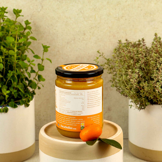 VIVA LA VIDA Marmeladă de portocale Canoneta Aromă intensă de fructe - Conținut 380 g, Diametru pahar 6,5 cm