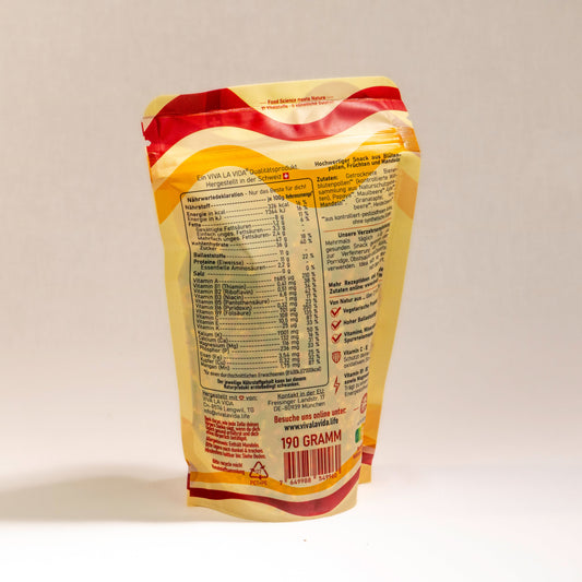 LA VIDA FlowerPower Gustare naturală cu polen de flori - Conținut 150 grame, Compact 12x6 cm, Fără aditivi