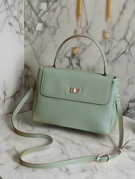 Designer ladies leather bag retro shoulder & crossbody office purse