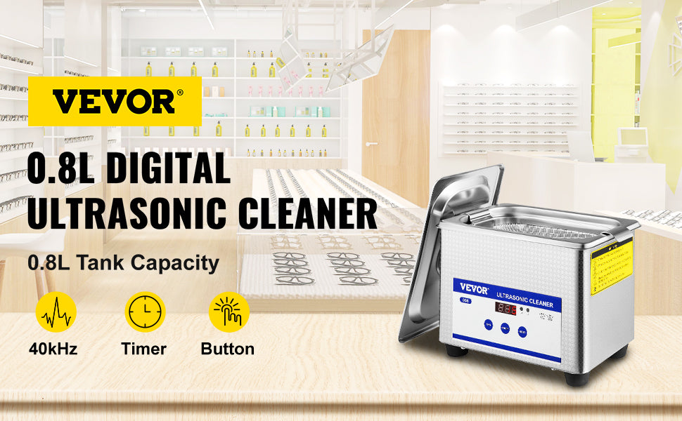 Ultraschall-Reiniger 2025: VEVOR 800ml Ultrasonic Cleaner Portable Washing Machine 35W Mini Dishwasher Collection