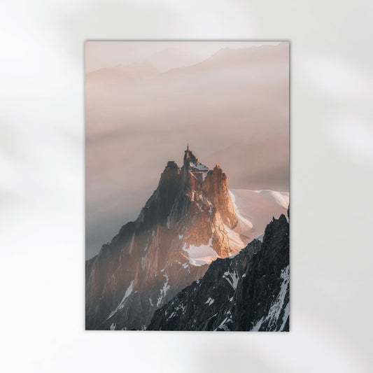 Aiguille Du Midi Poster Morgenlicht - Format 30x40 cm, 200 g/m2, FSC