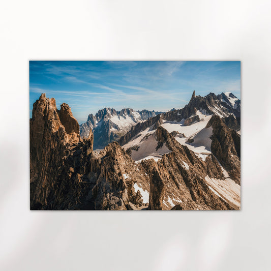 Aiguille d'Entrèves Panorama Druck - Größe 21x29 cm, 200 g/m2, FSC