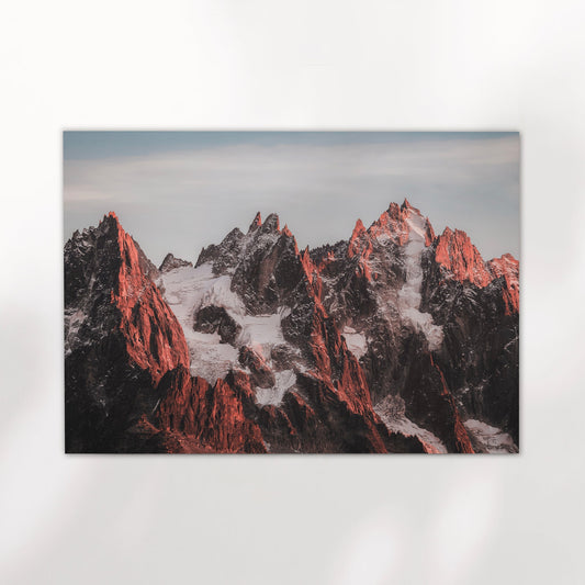 Aiguilles Mont Blanc Chamonix Wandbild - Papier 200 g/m², 30x40 cm