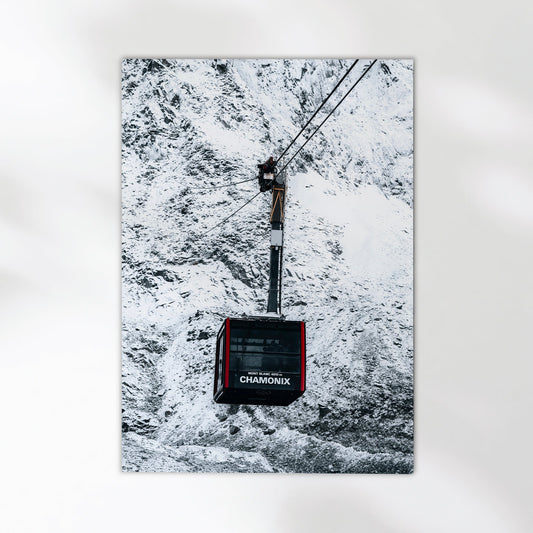Aiguille Du Midi Seilbahn Kunstdruck - Auflage 1, 300 DPI, A4