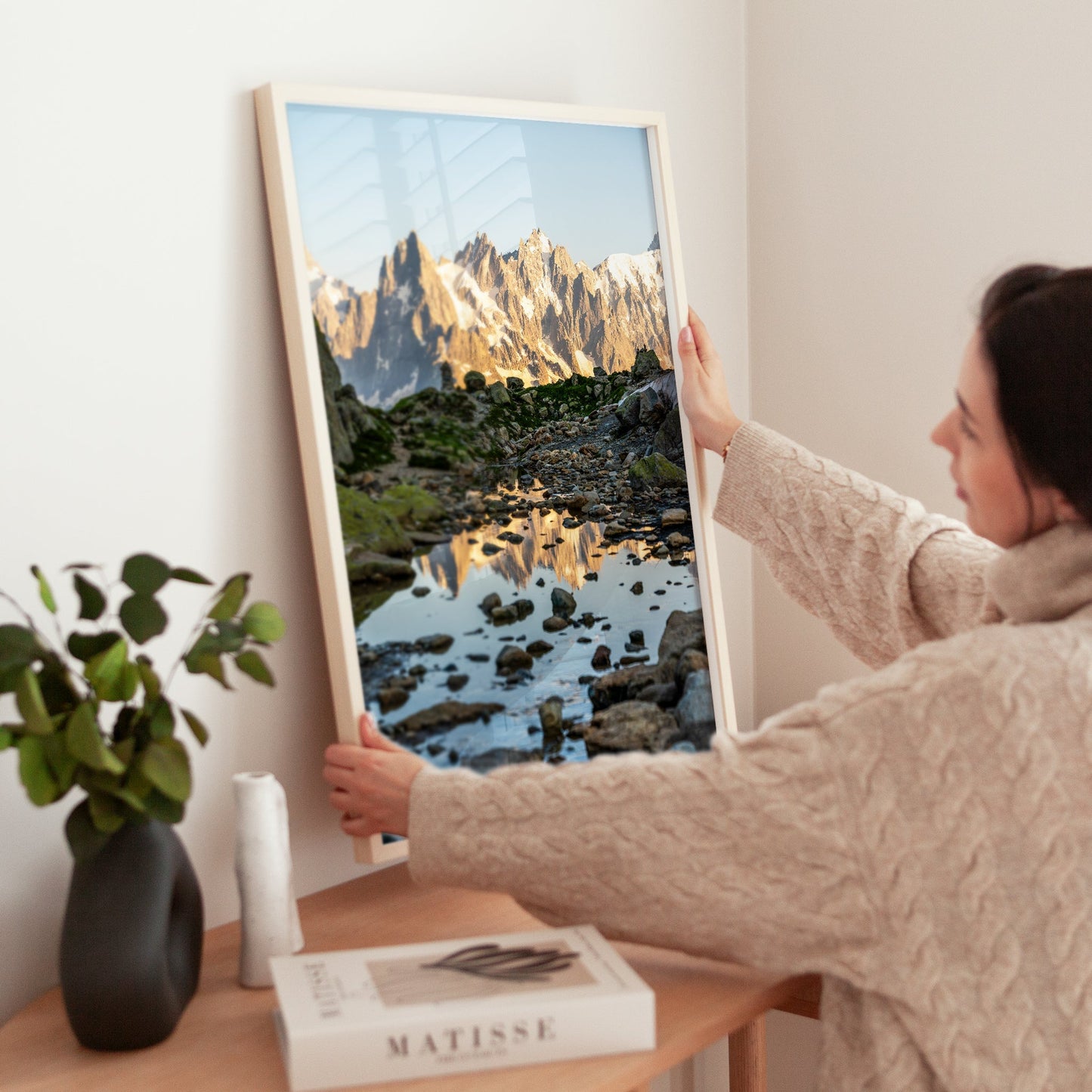 Aiguilles De Chamonix Fotoprint - Atemberaubende Berglandschaft 200GSM Ungerahmt