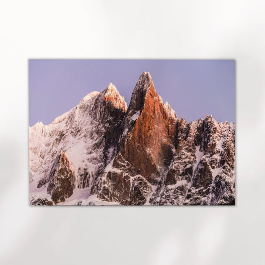 Les Drus Chamonix Alpenpanorama - Auflage 100, 300 DPI, Größe 5x7