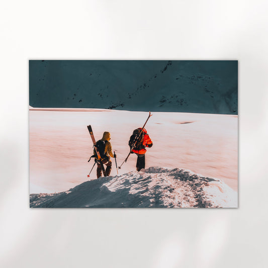 AlpenKunst Midi Arête Skifahrer - Auflage 150, Größe 30x40 cm, 300 dpi