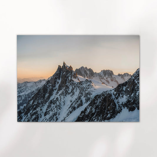 Aiguille Du Midi Sonnenuntergang Kunstdruck - Größe A4 Auflage 200