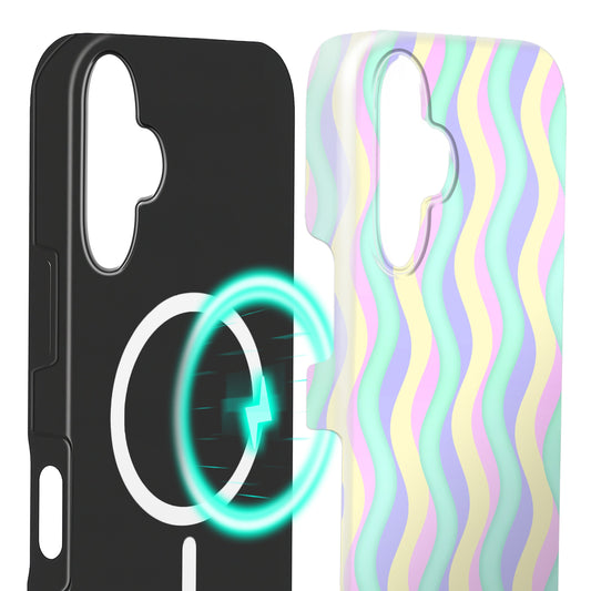 Husă NALIA Berlin Curves Fashion - design Wave, dimensiuni 158x78x8 mm, greutate 24 g, compatibilă cu iPhone 16