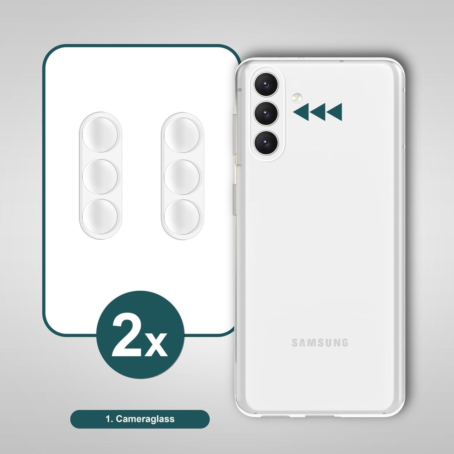 NALIA Kamera-Schutzglas Galaxy S24 Klar - Dicke 0,33 mm, Härte 9H, 2 Stück, Passgenau