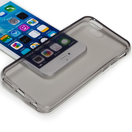 NALIA IPhone 6 6S Hülle Ultra-Slim Silikon Case - Dicke 0,3 mm Passgenau Transparent Grau