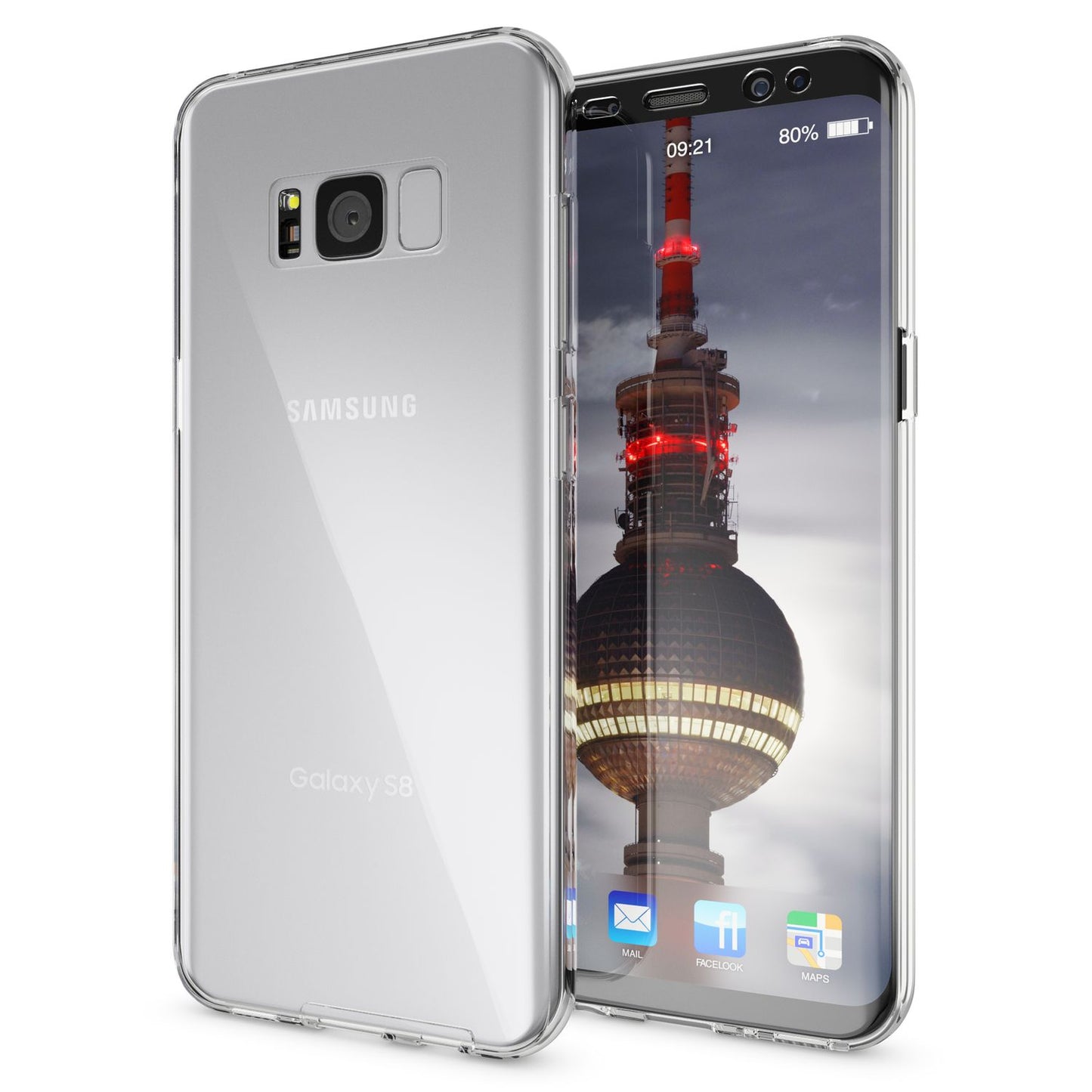 Etui NALIA 360 stopni do Samsunga Galaxy S8 Plus – kompleksowa ochrona, smukłe, przezroczyste etui silikonowe