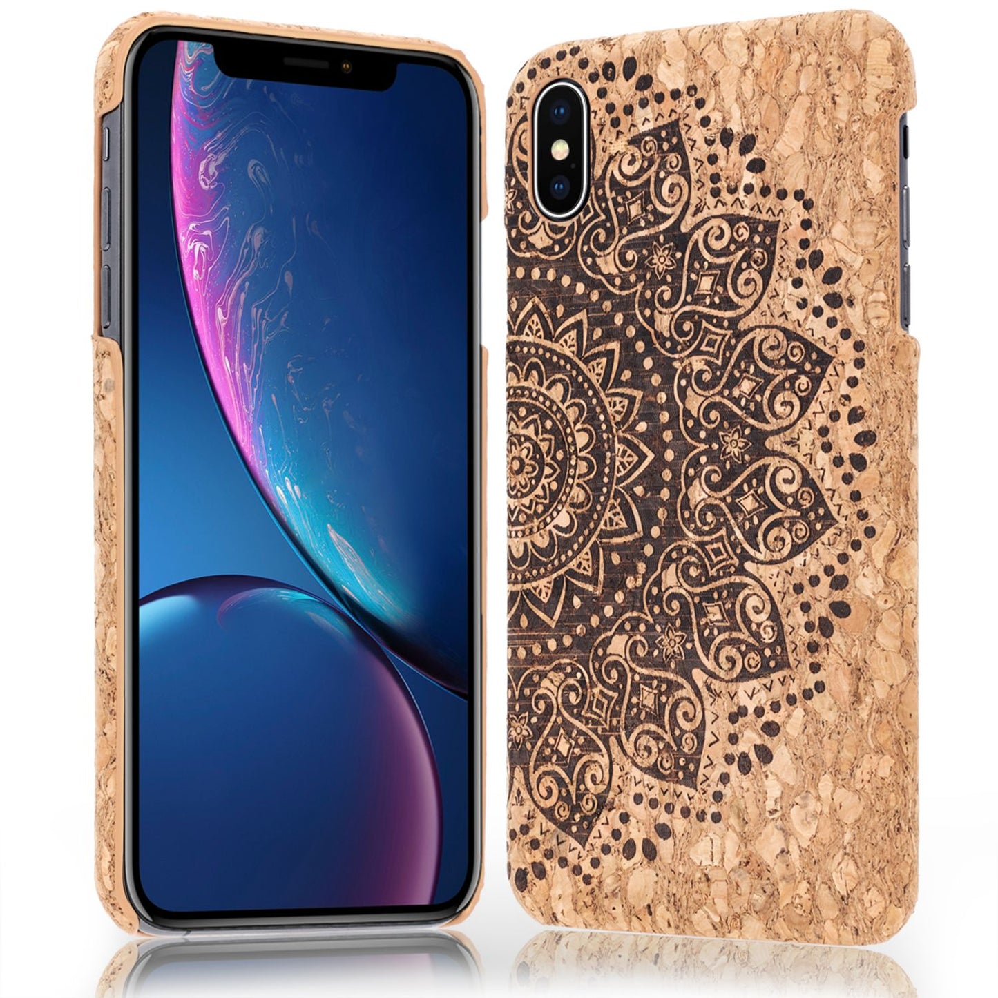 Husă NALIA din plută pentru iPhone X XS - Ultra-ușoară, aspect lemn, 0,8 mm