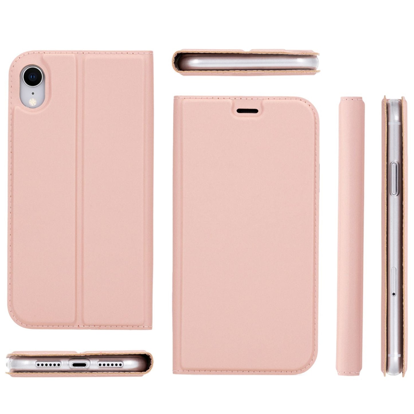 NALIA Flip Case für iPhone XR, Slim Schutz Cover Handy Hülle Tasche Bumper Etui