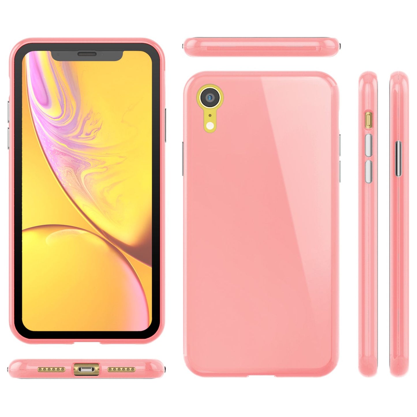 NALIA 360° Magnet Hülle für iPhone XR, Slim Hard Case Cover mit Display Schutz