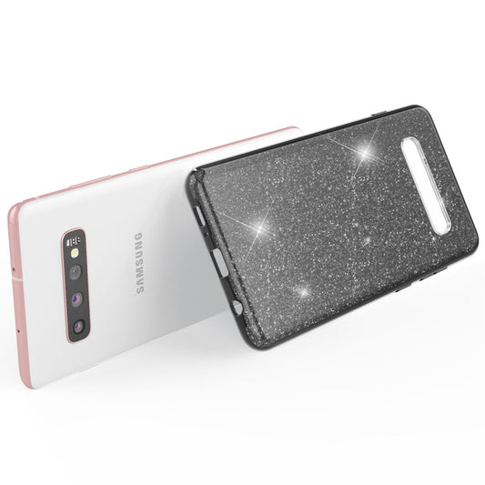 NALIA Hülle kompatibel mit Samsung Galaxy S10 Plus, Glitzer Handy Hülle Cover