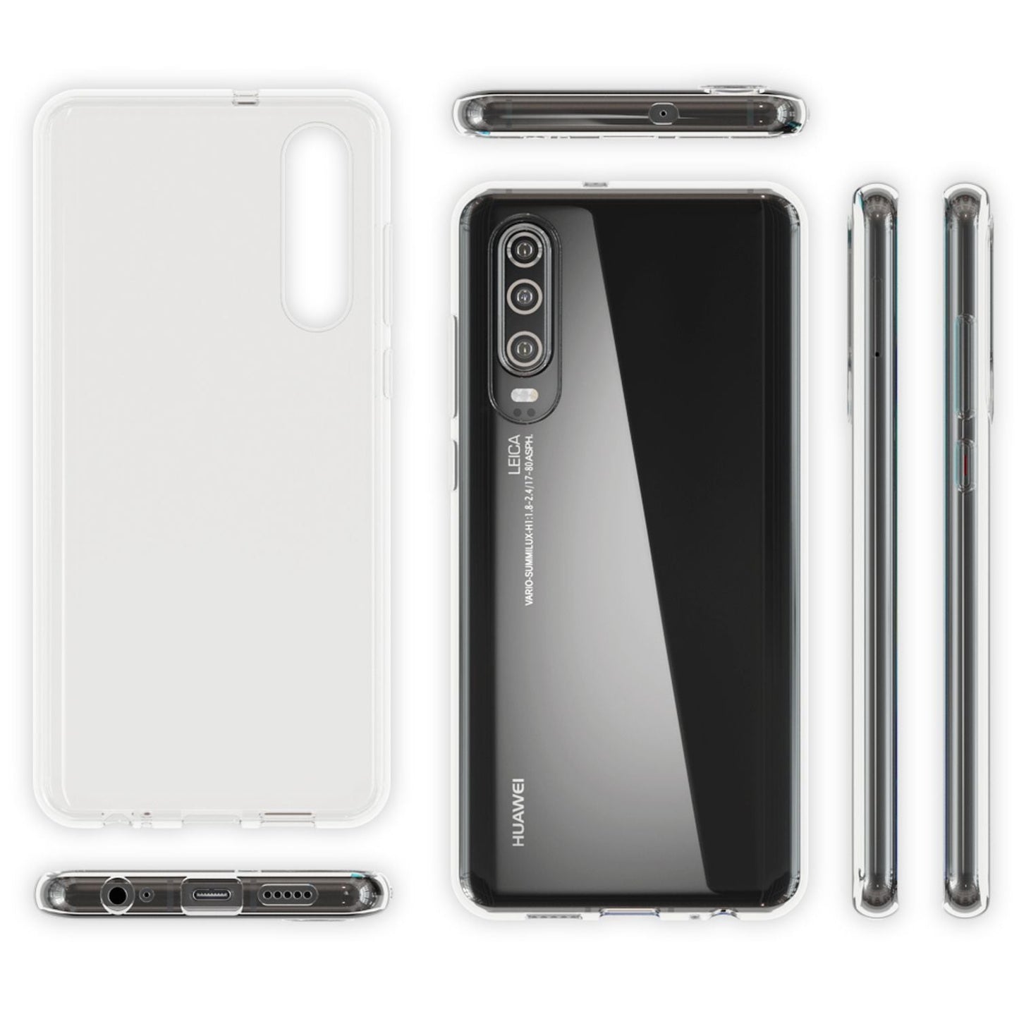 NALIA Huawei P30 AirFlex Hülle - Transparente Dünne Silikon Schutzhülle Passgenau Ultra Klar 0,3 mm