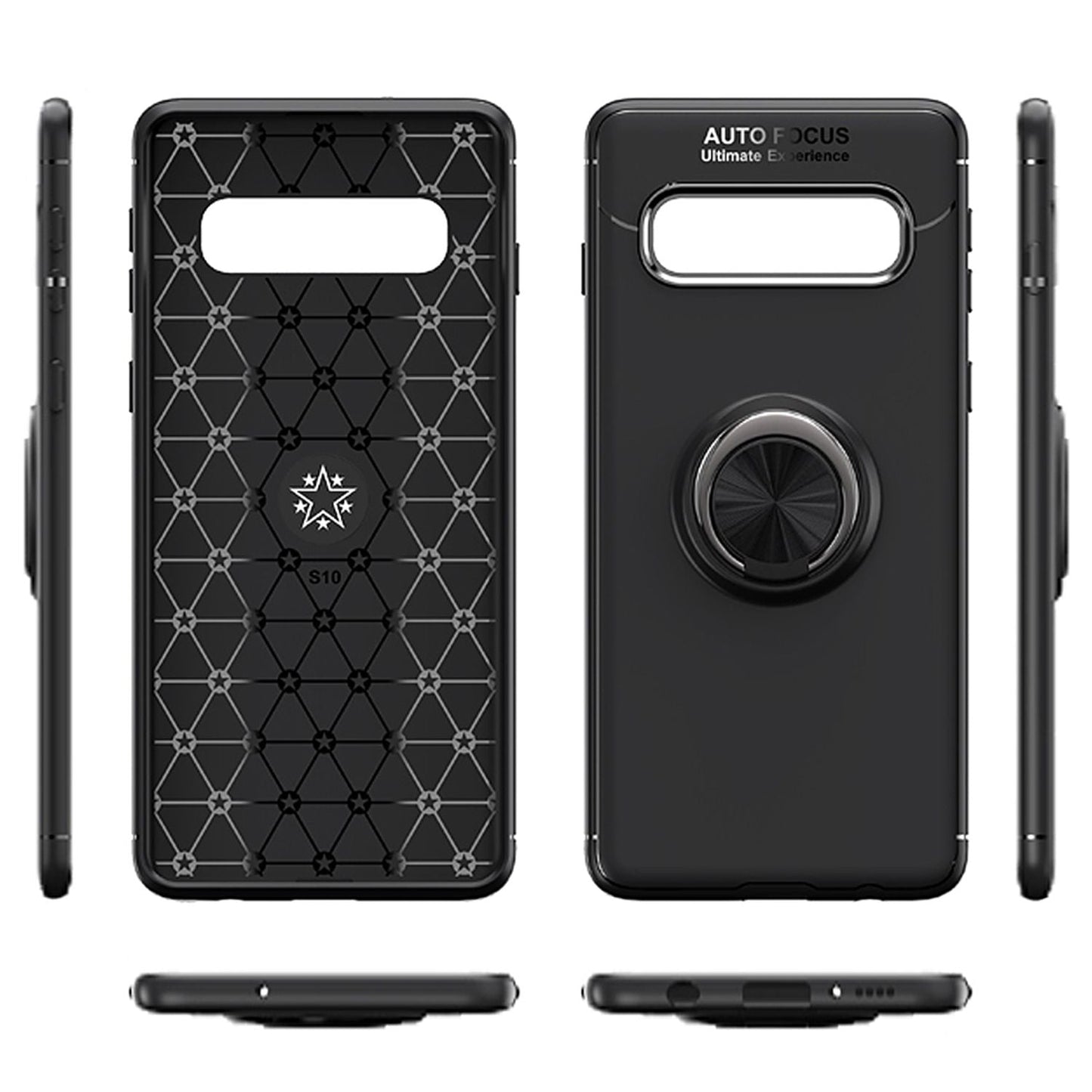 NALIA Ring Hülle für Samsung Galaxy S10 für KFZ Halterung, Cover Etui Ständer