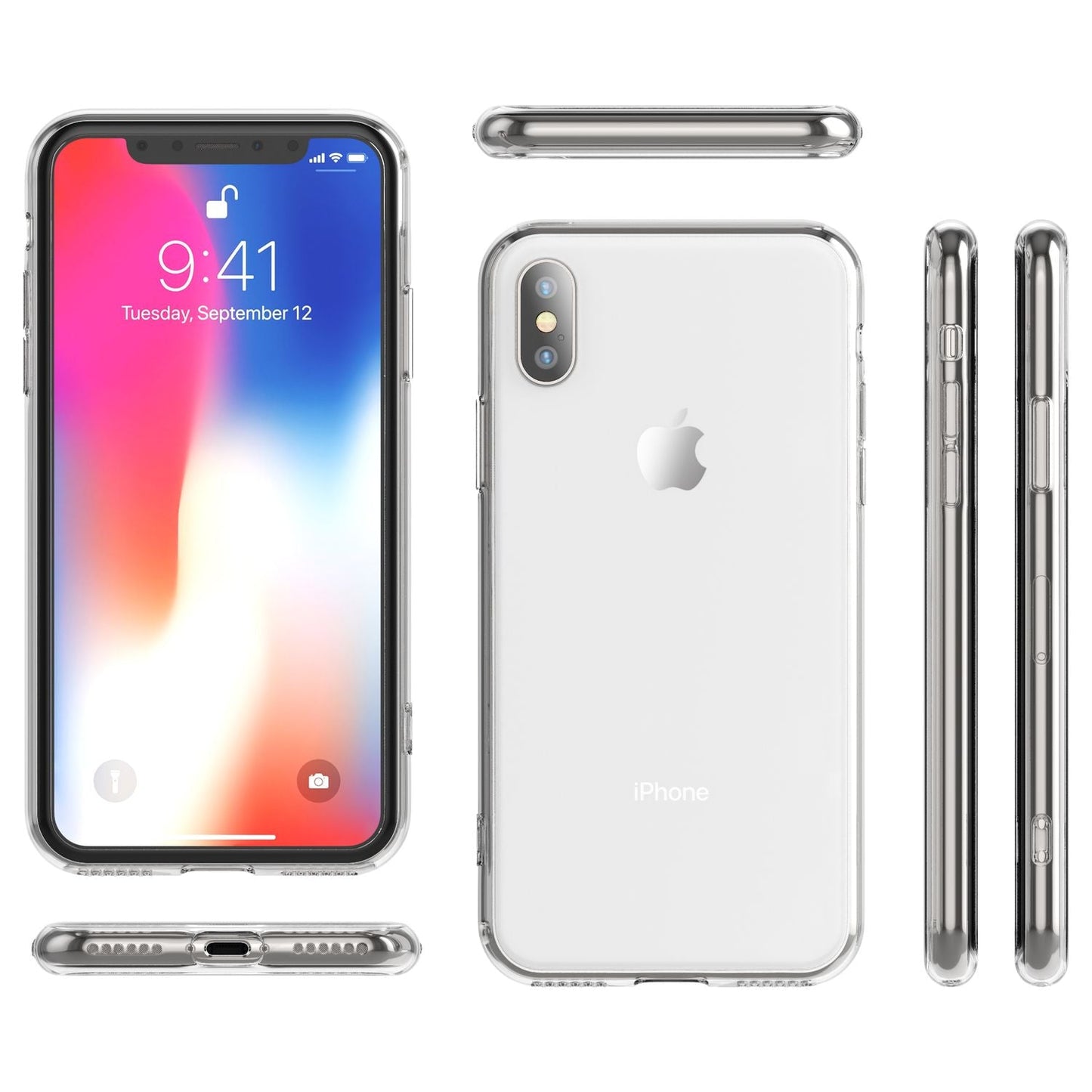 NALIA Hartglas Handyhülle für iPhone XS Max, Schutz Case Cover Tasche Bumper Schale