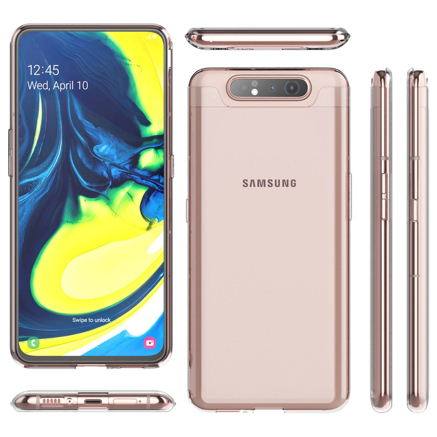 NALIA Galaxy A80 Hülle AirFlex - Dünn Silikon Schutzhülle