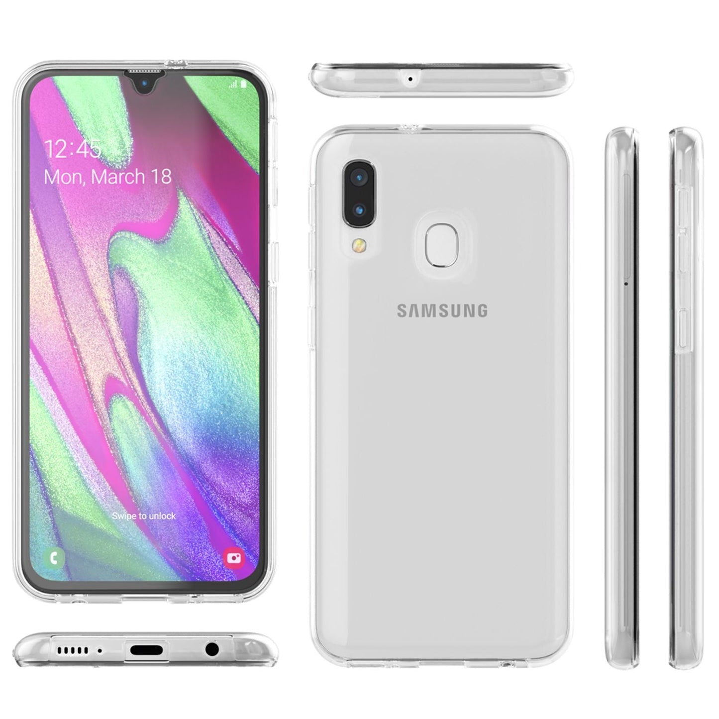Husă de telefon NALIA pentru Samsung Galaxy A20e, husă de protecție la 360 de grade, cu bara de protecție