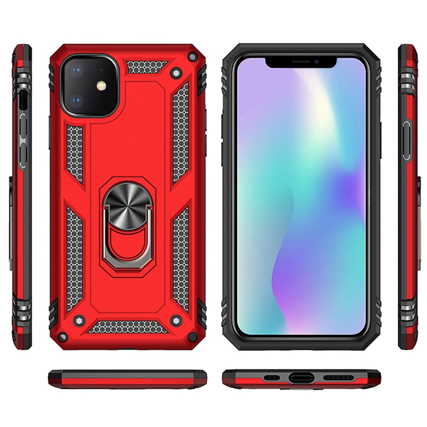 Husă de telefon NALIA Ring pentru iPhone 11 - Protecție 360 de grade, Material hibrid, Suprafață antiderapantă