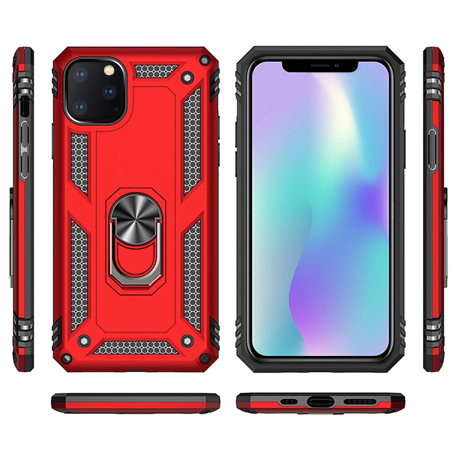 NALIA Ring Handy Hülle für iPhone 11 Pro, Schutz Case Cover Tasche Etui Bumper