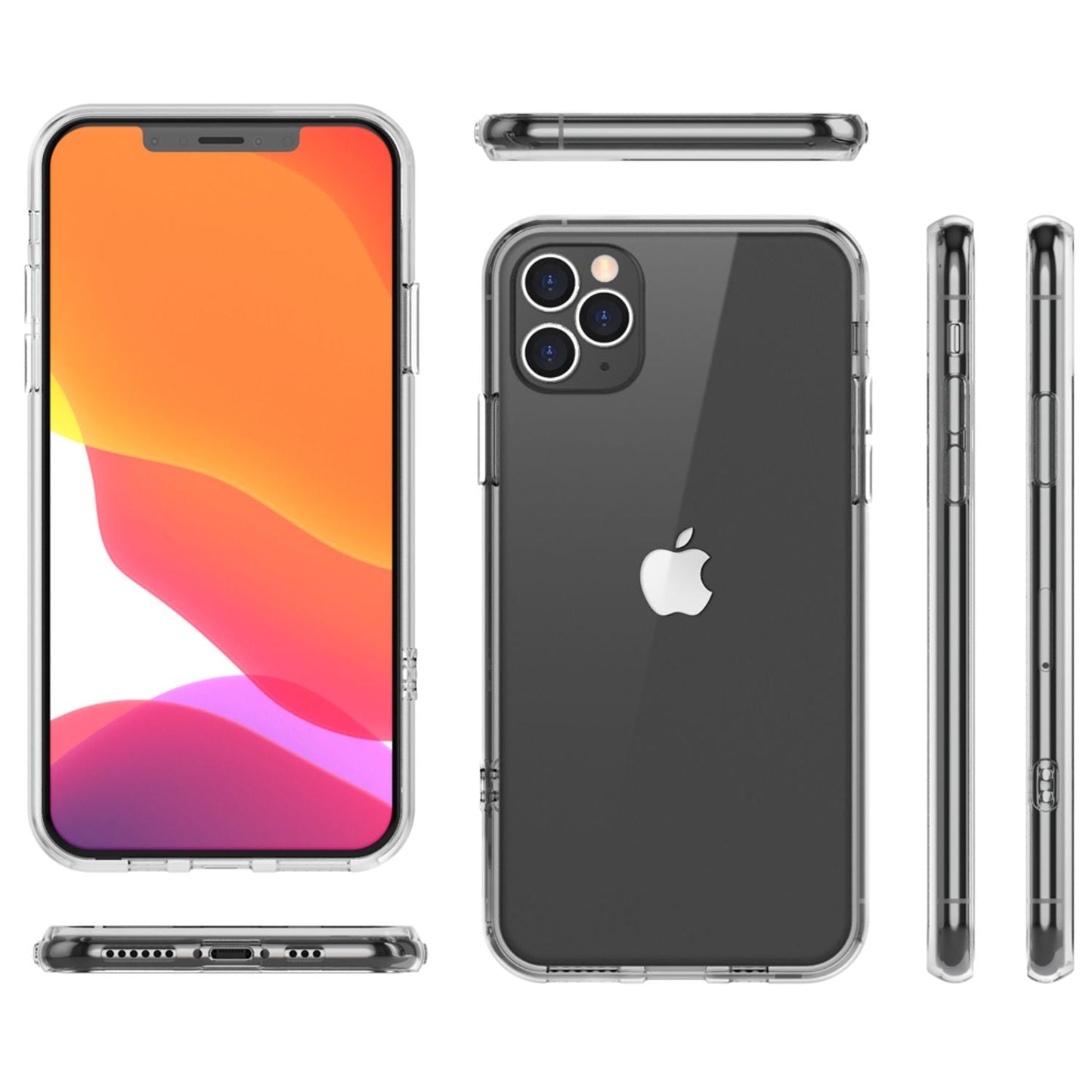 NALIA Hartglas Hülle - 9H Tempered Glass, Transparente Rückseite, Passgenau Für iPhone 11 Pro Max