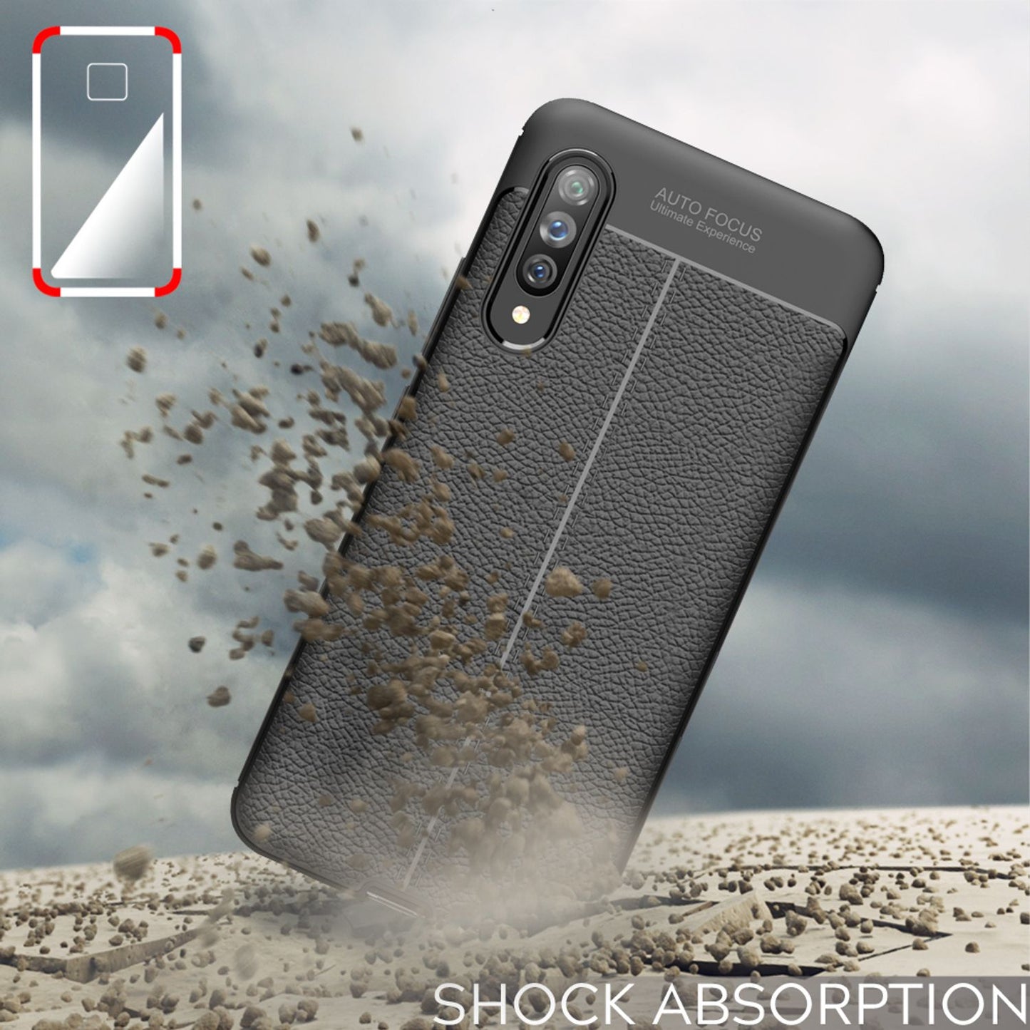 NALIA Handyhülle für Samsung Galaxy A90 5G Hülle, Stylische Leder Handyhülle