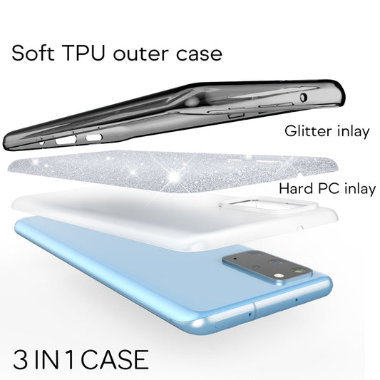 NALIA Galaxy S20 Plus Glitzer Hülle Diamant Effekt - Passform Für Galaxy S20 Plus, TPU Material, Leichtes Gewicht