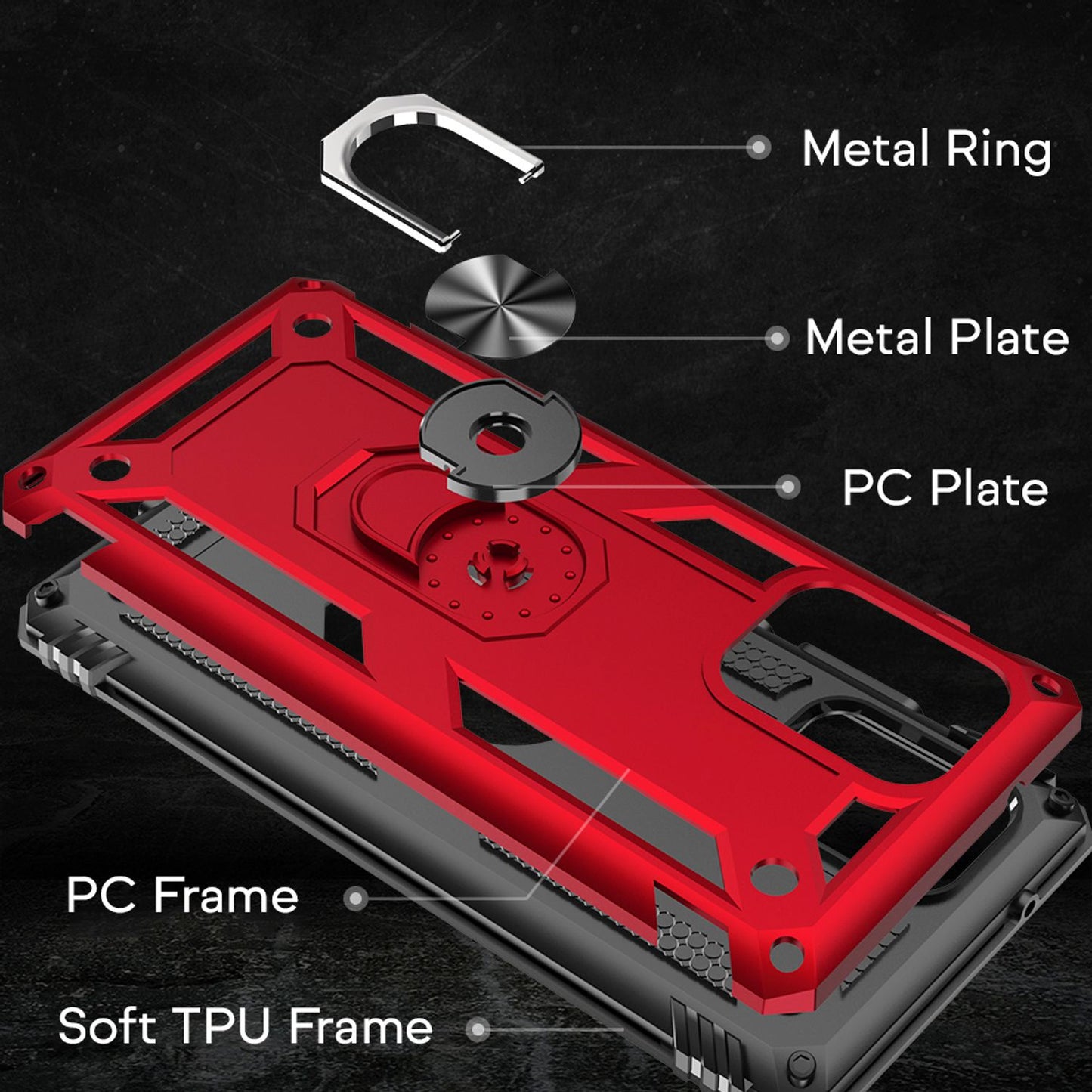 Husă NALIA RingDefend Protection - Carcasă TPU, rezistentă la șocuri, potrivită perfect pentru Galaxy S10 Lite