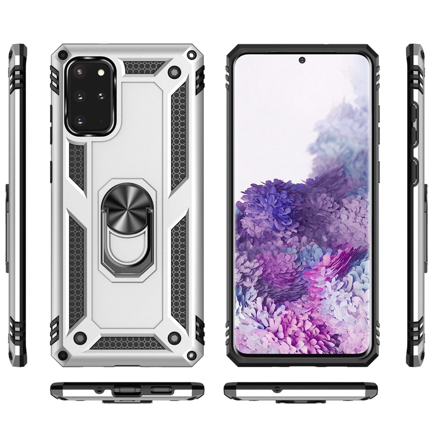 NALIA Ring Hülle für Samsung Galaxy S20 Plus, Handy Schutz Tasche Cover TPU Case