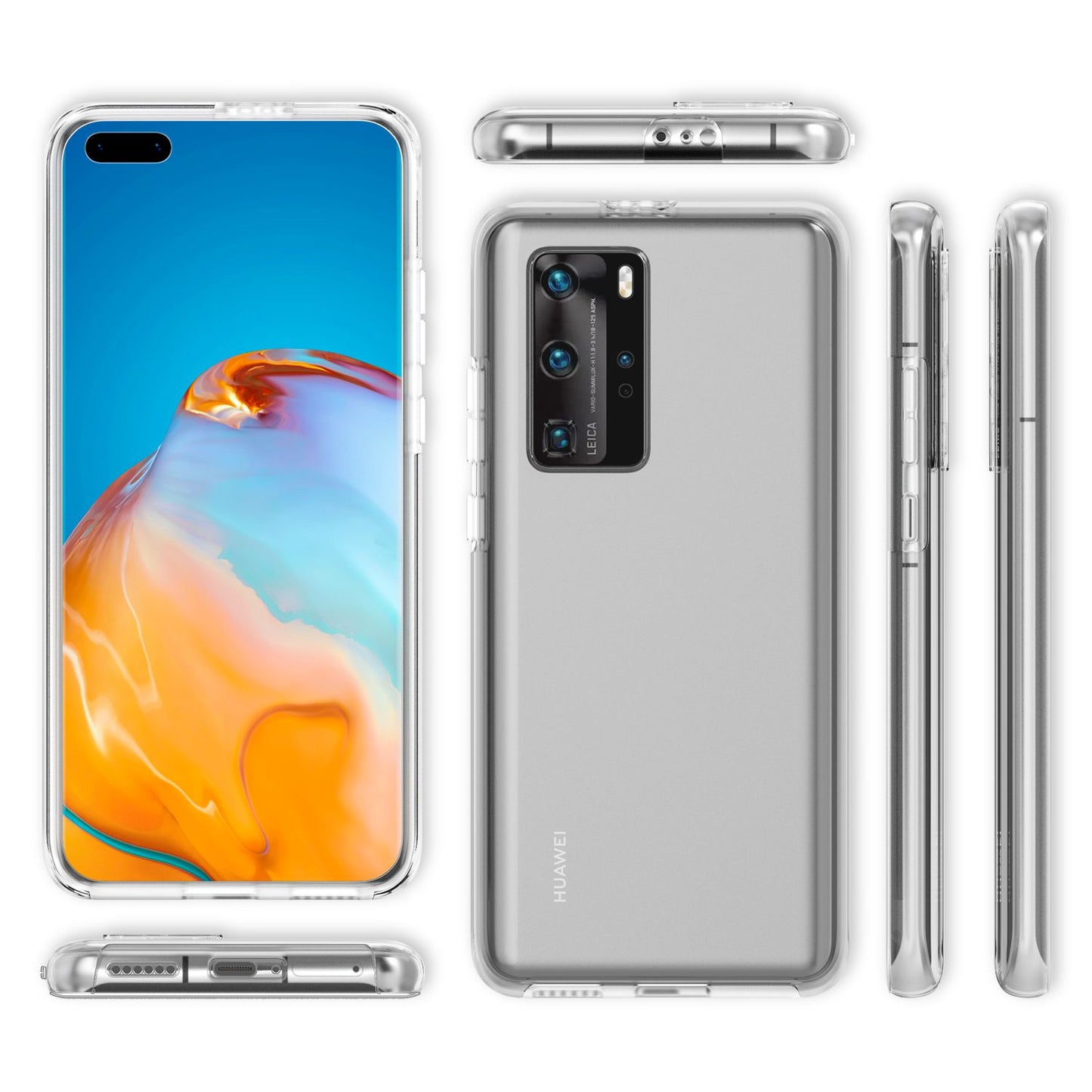 Husa de telefon NALIA 360° pentru Huawei P40 Pro, husă de protecție completă cu bara de protecție