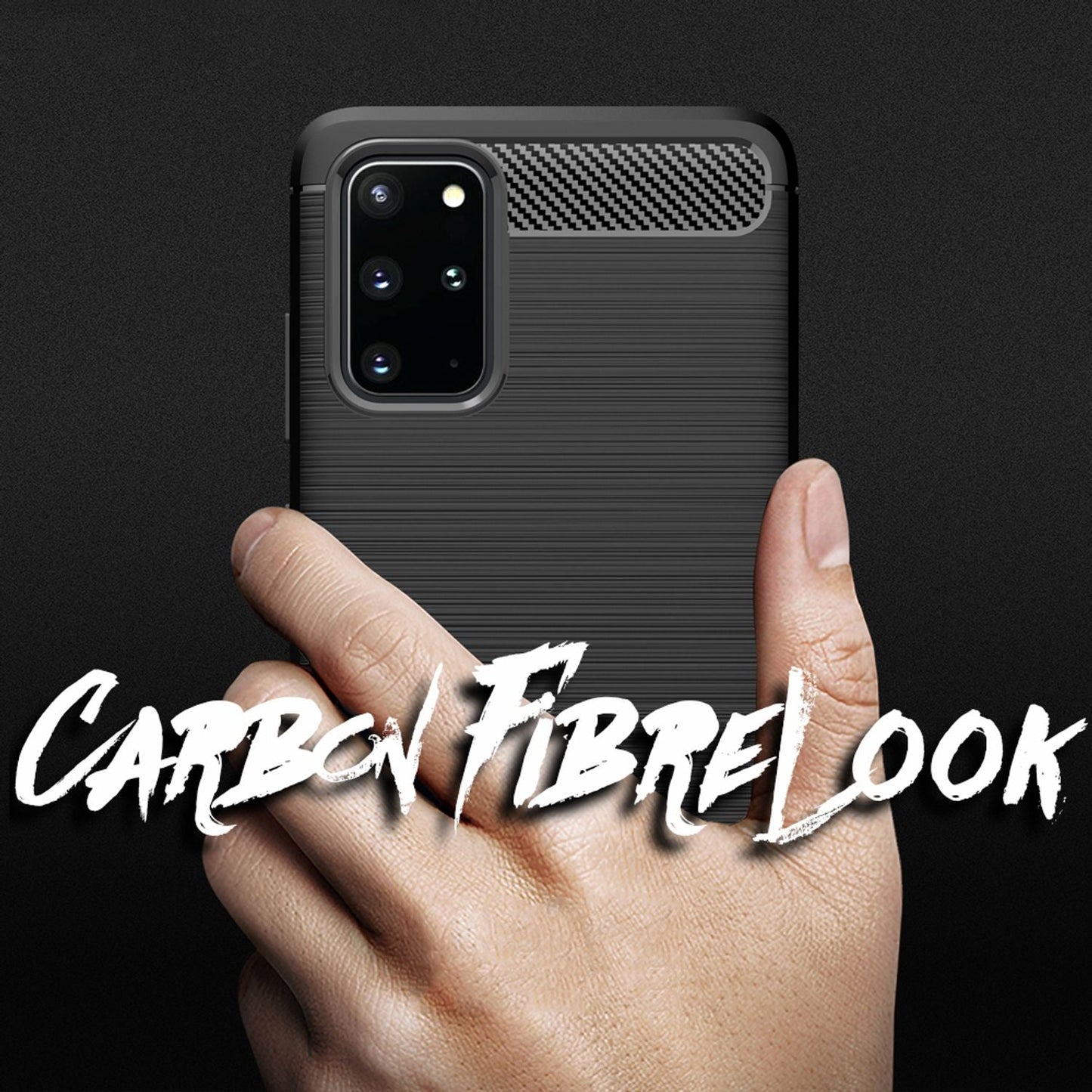 NALIA Galaxy S20 Plus Vortex Carbon Look Case - TPU Silikon Dünn