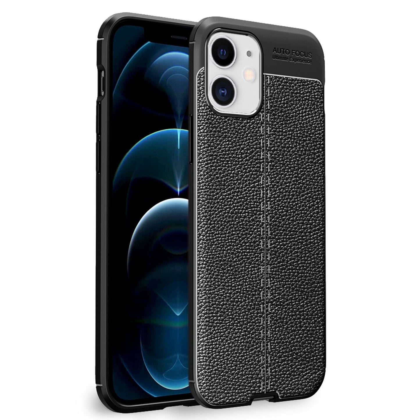 Husă din piele NALIA cu aspect de piele - compatibilă cu iPhone 12/12 Pro, silicon TPU