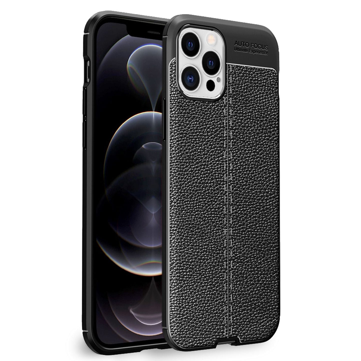 Husă din piele NALIA pentru iPhone 12 Pro Max, husă de protecție TPU cu aspect de piele - mărimea potrivită pentru iPhone 12 Pro Max, rezistentă la șocuri, subțire