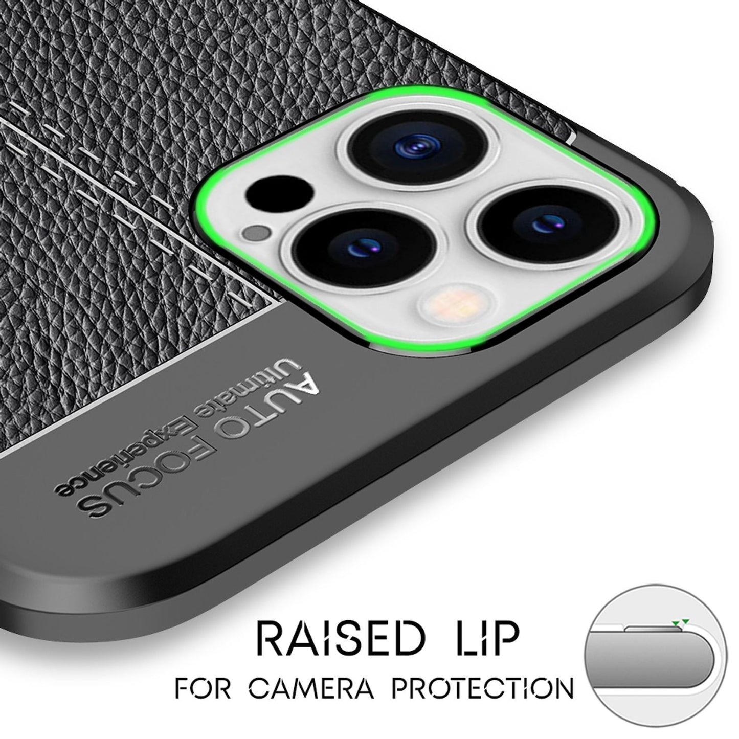 Husă din piele NALIA pentru iPhone 12 Pro Max, husă de protecție TPU cu aspect de piele - mărimea potrivită pentru iPhone 12 Pro Max, rezistentă la șocuri, subțire