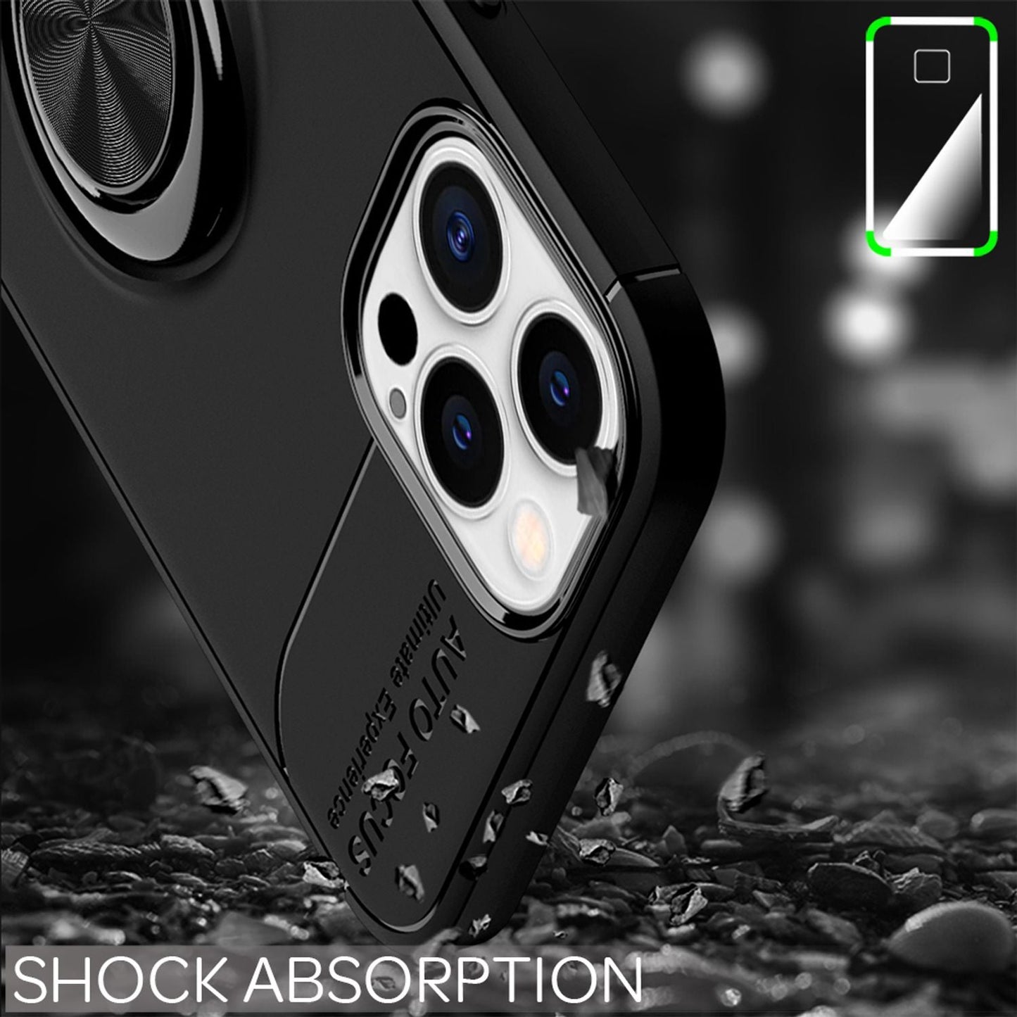 NALIA Ring Handyhülle für iPhone 12 Pro Max, Handy Cover Case Schutz Tasche TPU Etui