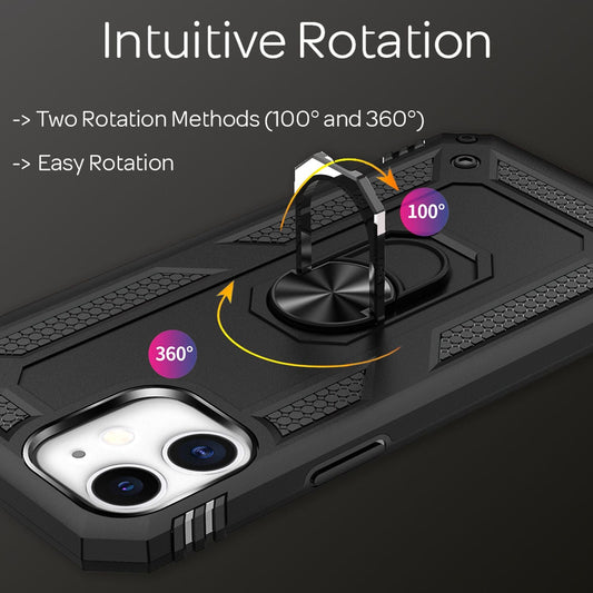 NALIA Ring Hülle für iPhone 12/ iPhone 12 Pro, Handy Hard Case Schutz Cover Etui