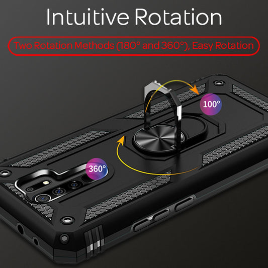 NALIA Ring Handy Hülle für Xiaomi Redmi 9, Schutz Cover mit 360° Finger Halter