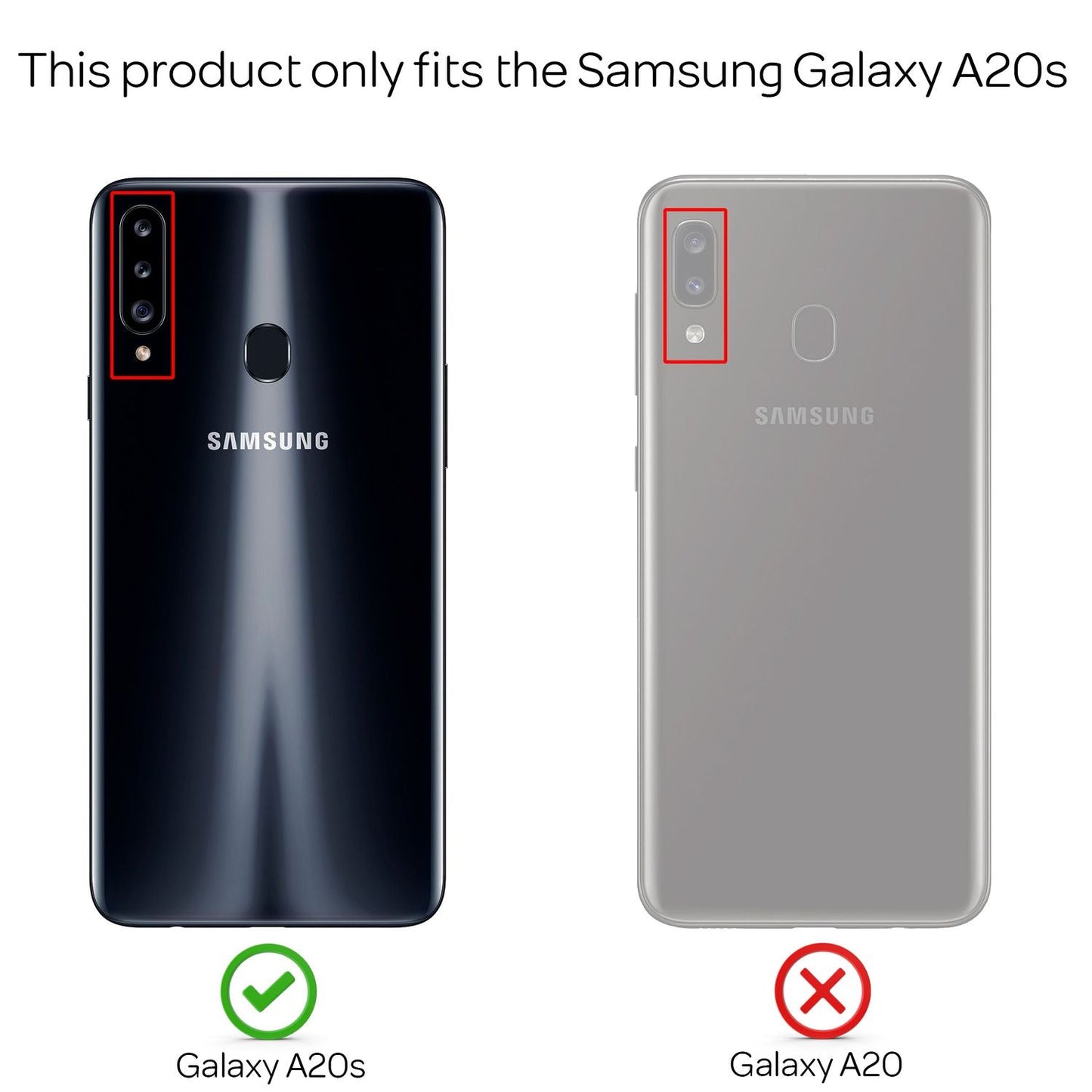 Husă de telefon NALIA transparentă pentru Galaxy A20s - rezistentă la zgârieturi, formă subțire