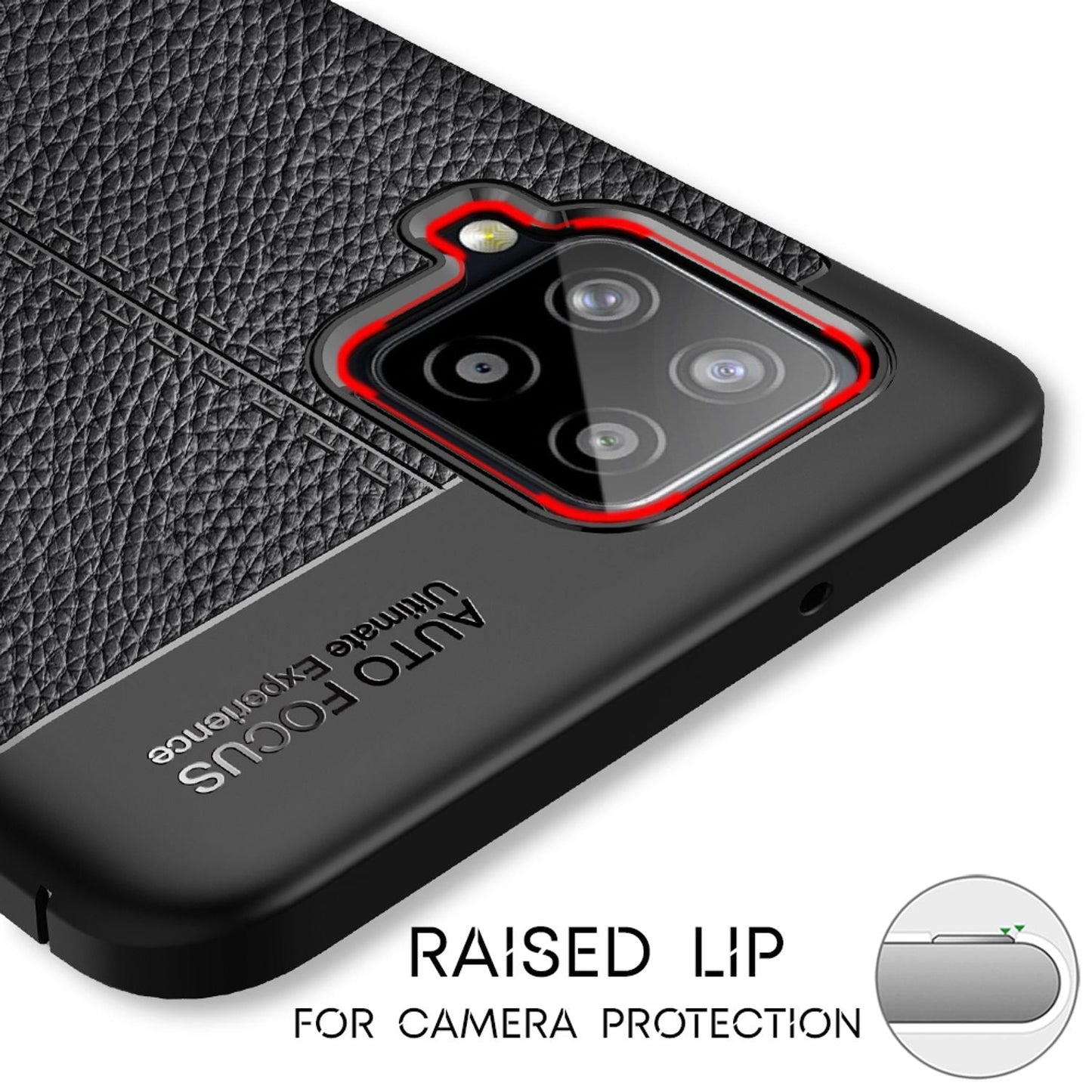 Husă din piele NALIA, silicon - aspect subțire, cu aspect de piele, dimensiuni potrivite pentru Galaxy A42 5G, rezistentă la șocuri