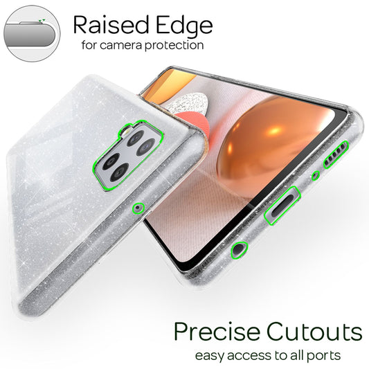 NALIA Galaxy A42 5G Glitzer Hülle - Kapazität Gering Leistung Langlebig Größe Kompakt